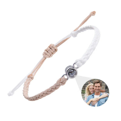 Bracelet Tressé Avec Photo Personnalisée