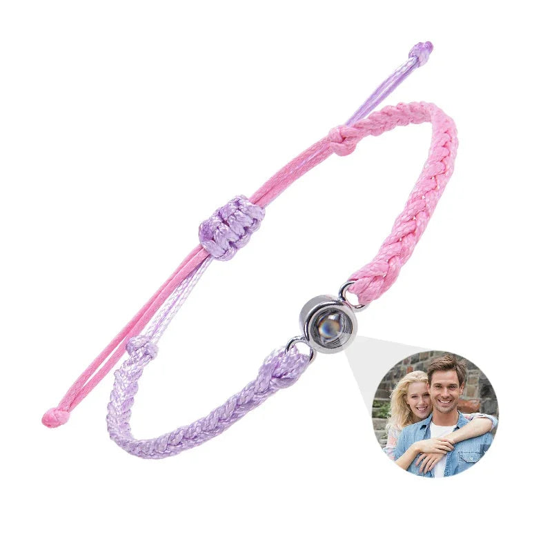 Bracelet Tressé Avec Photo Personnalisée