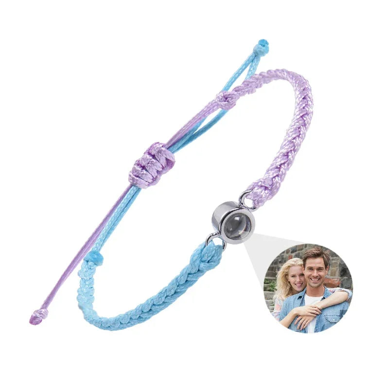 Bracelet Tressé Avec Photo Personnalisée