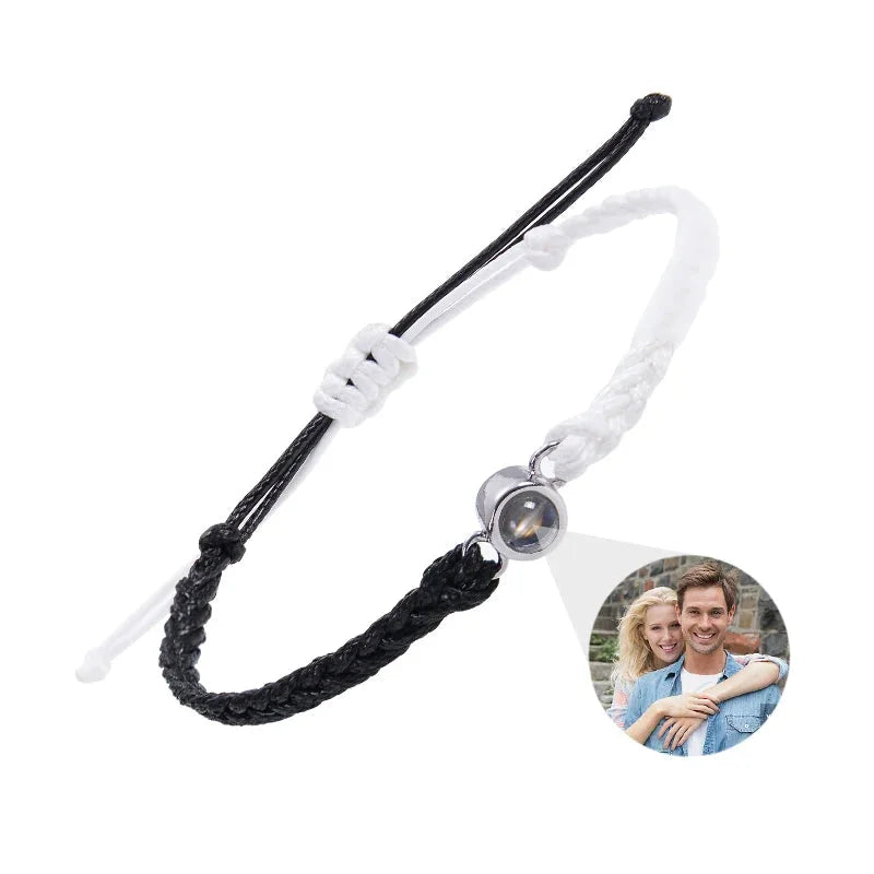 Bracelet Tressé Avec Photo Personnalisée