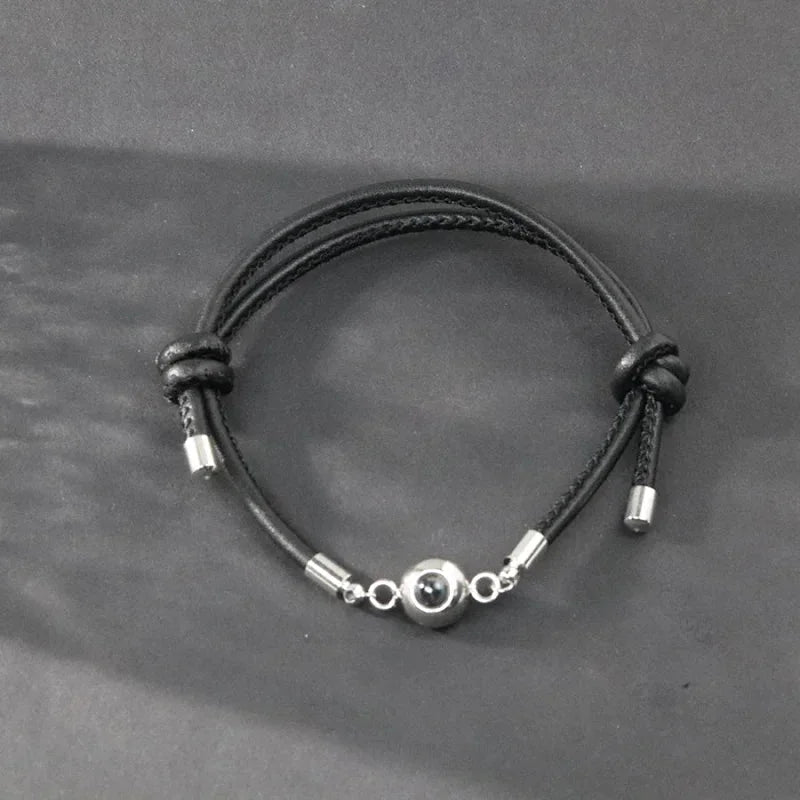 Bracelet Cuir Photo Personnalisé