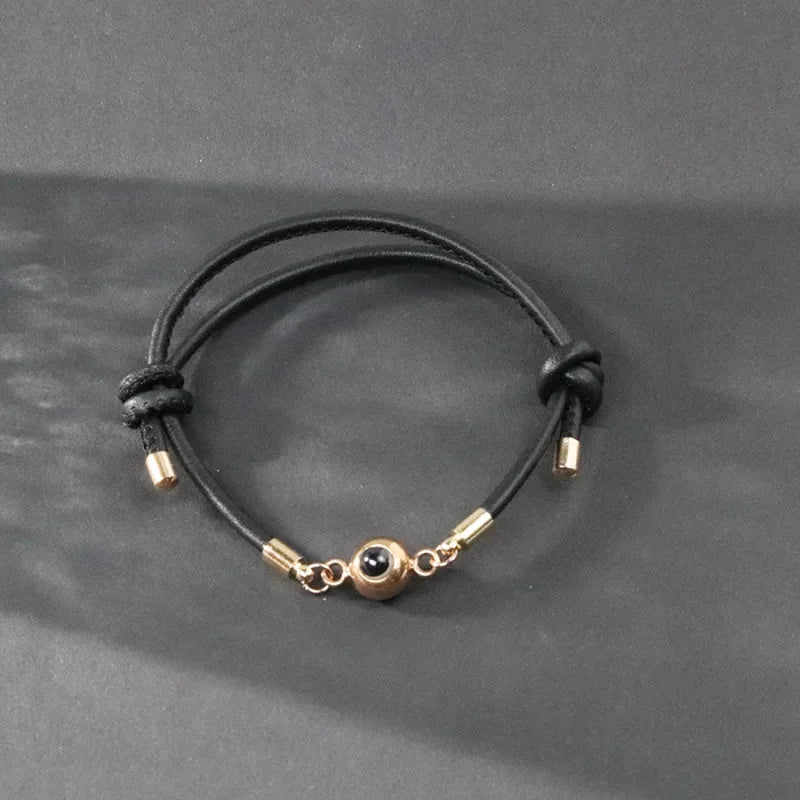 Bracelet Cuir Photo Personnalisé